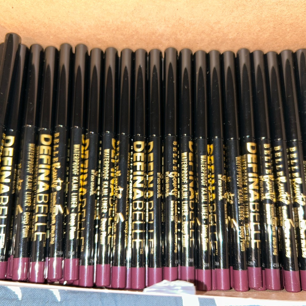 CASE PACK DEAL| 100 Belle Beauty Waterproof Kajal Liners - deep plum
